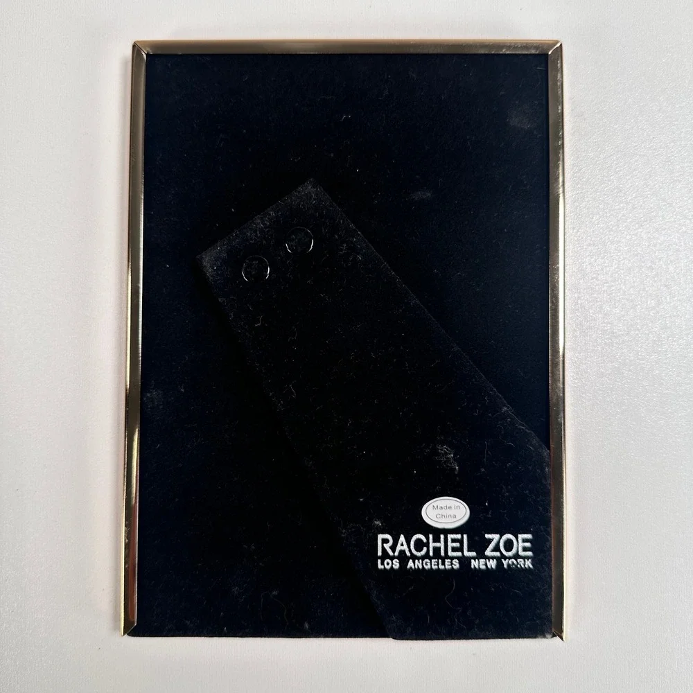 Rachel Zoe Enamel Picture Frame 5x7 Navy Blue Gold Trim Modern Minimalist